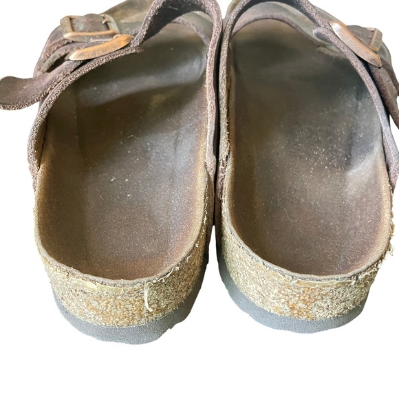 Birkenstock Womens Arizona Oiled Leather Two Strap Slide Sandals Size 40 (9-9.5) main image 9